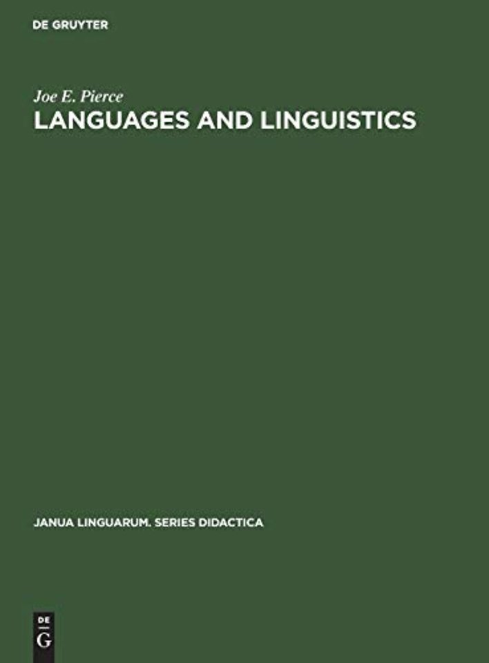 Languages and linguistics – An introduction