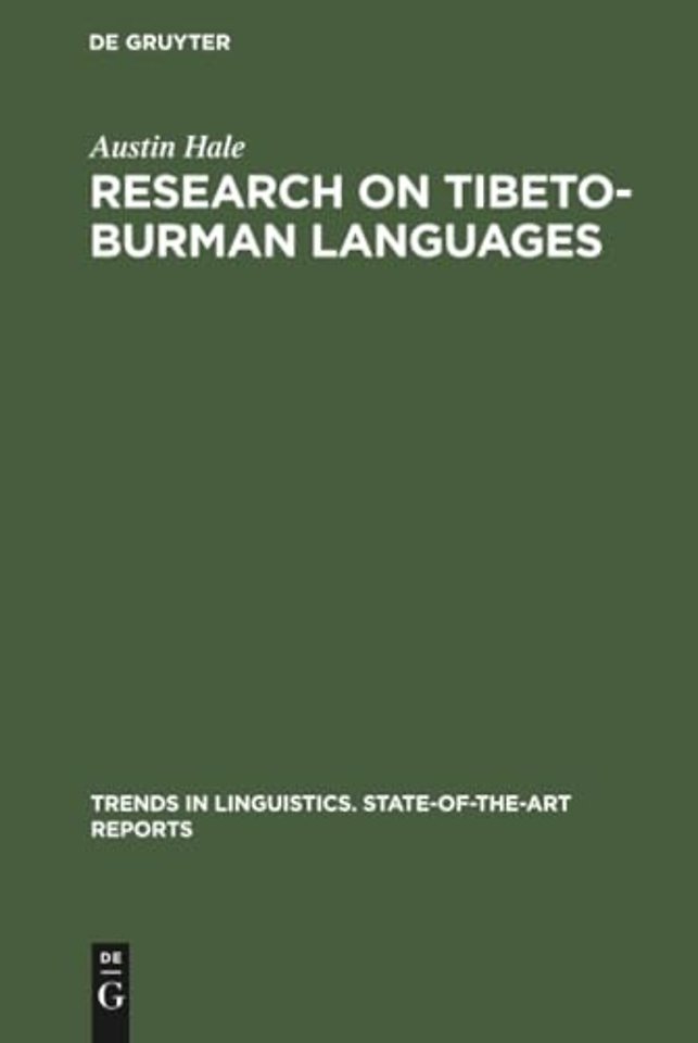 Research on Tibeto–Burman Languages