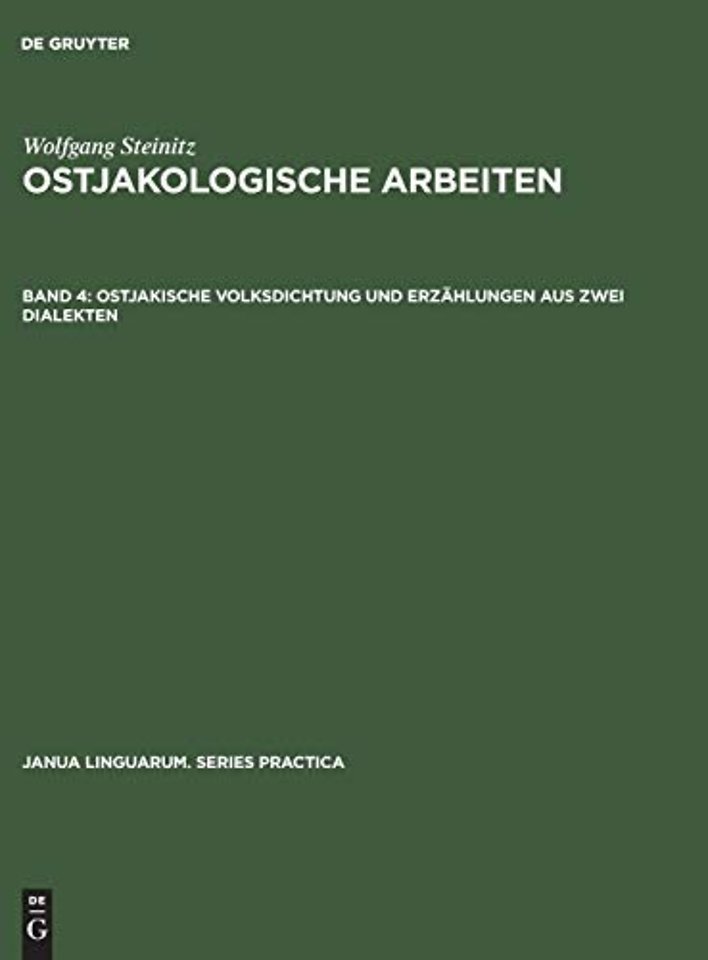 Ostjakische Volksdichtung und Erzählungen aus zw – Beiträge zur Sprachwissenschaft und Ethnographie