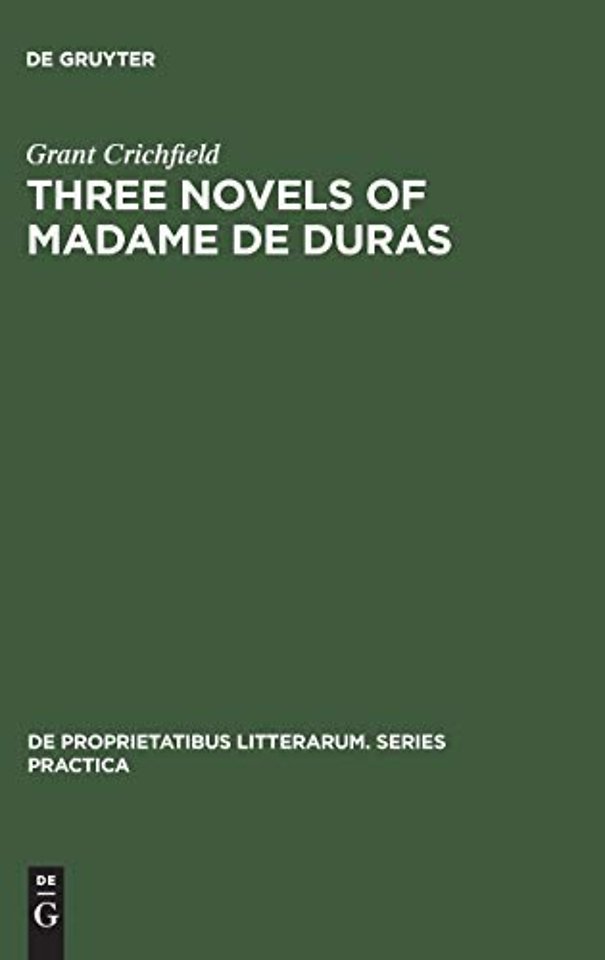 Three novels of Madame de Duras – Ourika, Edouard, Olivier