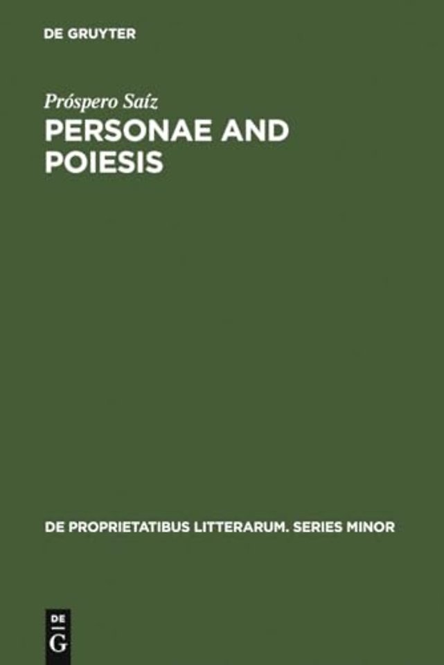 Personae and Poiesis – The Poet and the Poem in Medieval Love Lyric