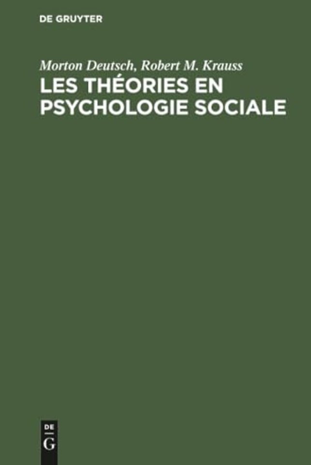 Les théories en psychologie sociale