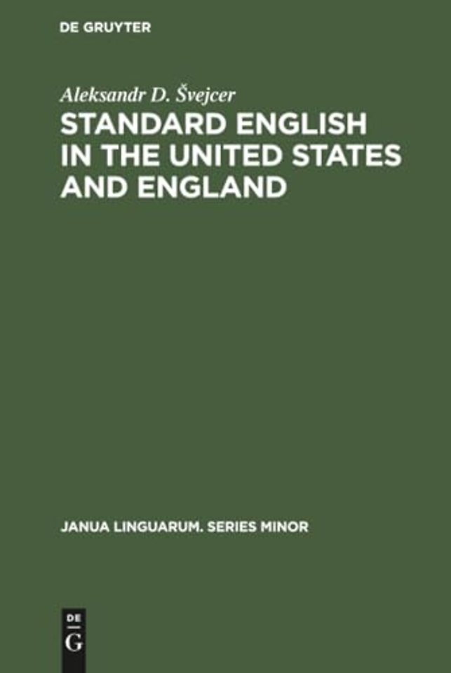 Standard English in the United States and England