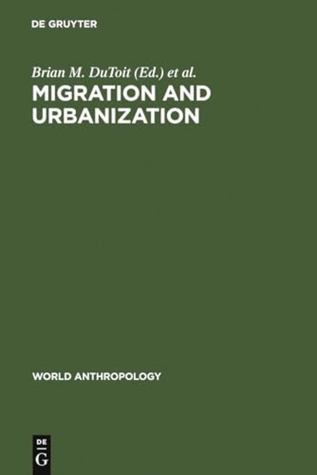 Migration and Urbanization – Models and Adaptive Strategies