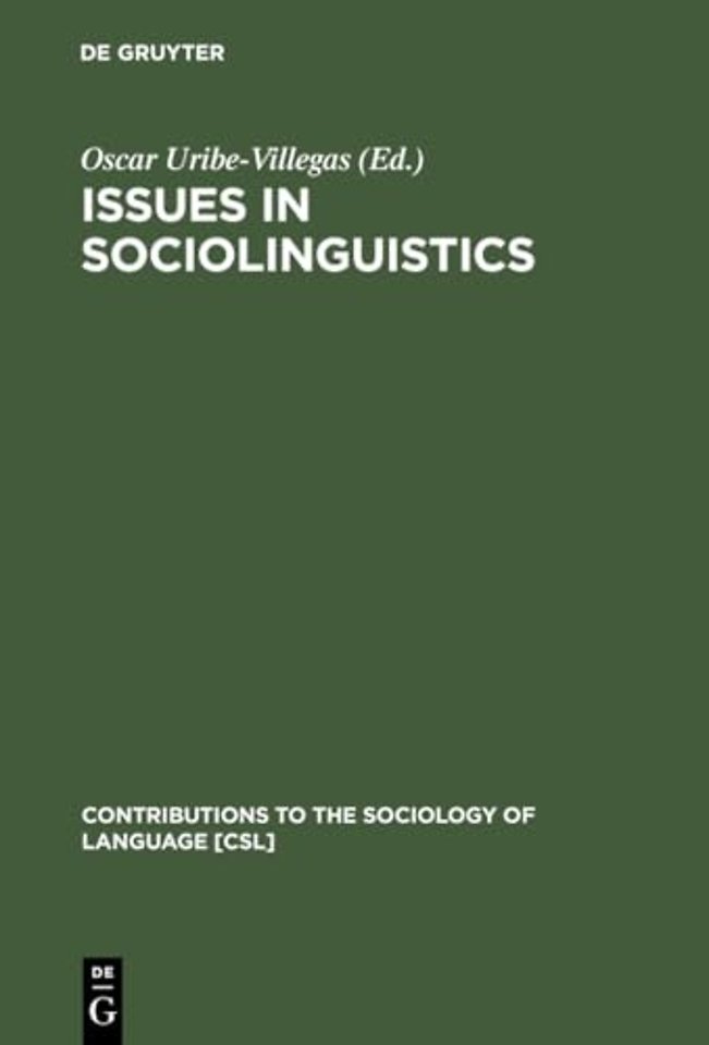 Issues in Sociolinguistics