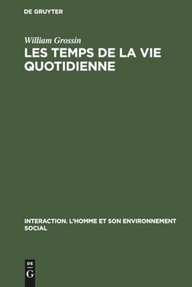 Les temps de la vie quotidienne