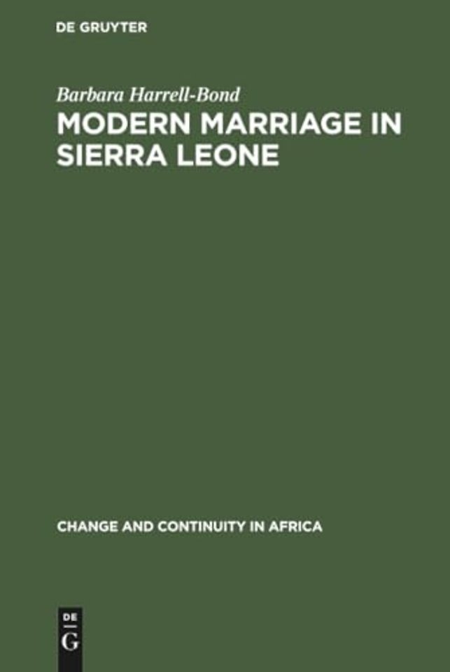 Modern Marriage in Sierra Leone – A Study of the Professional Group