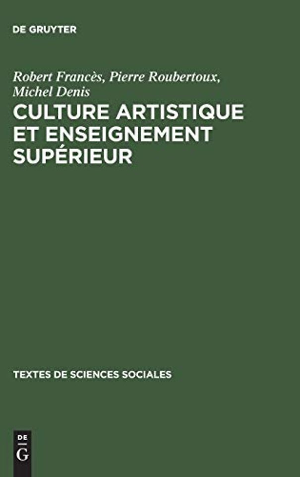 Culture artistique et enseignement supérieur – La structure des intérêts artistique de loisir chez les étudiants