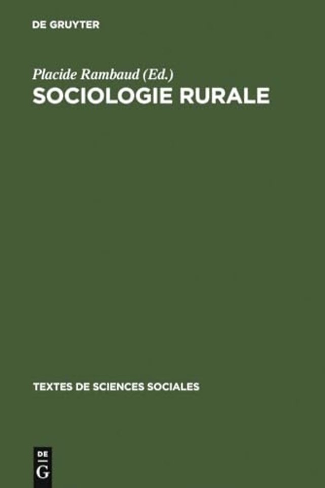 Sociologie rurale – Recueil de textes