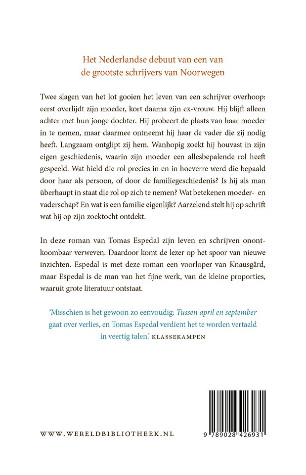 Tussen april en september