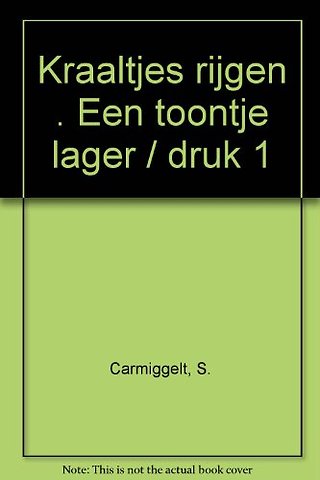 Kraaltjes rijgen; Een toontje lager