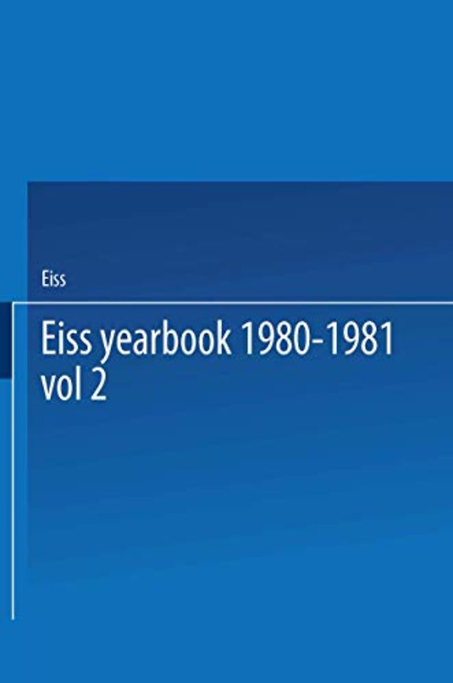 EISS Yearbook 1980–1981 Part II / Annuaire EISS 1980–1981 Partie II