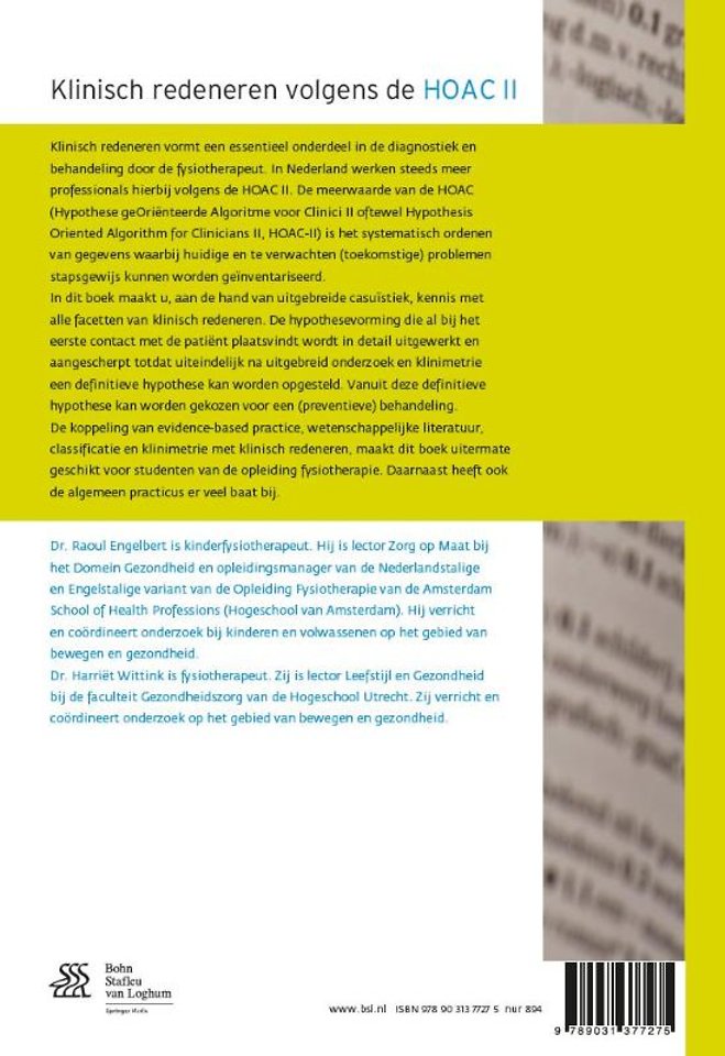 Klinisch redeneren volgens de HOAC II