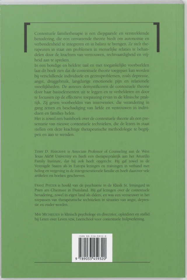 Ontwikkelingen in de contextuele therapie