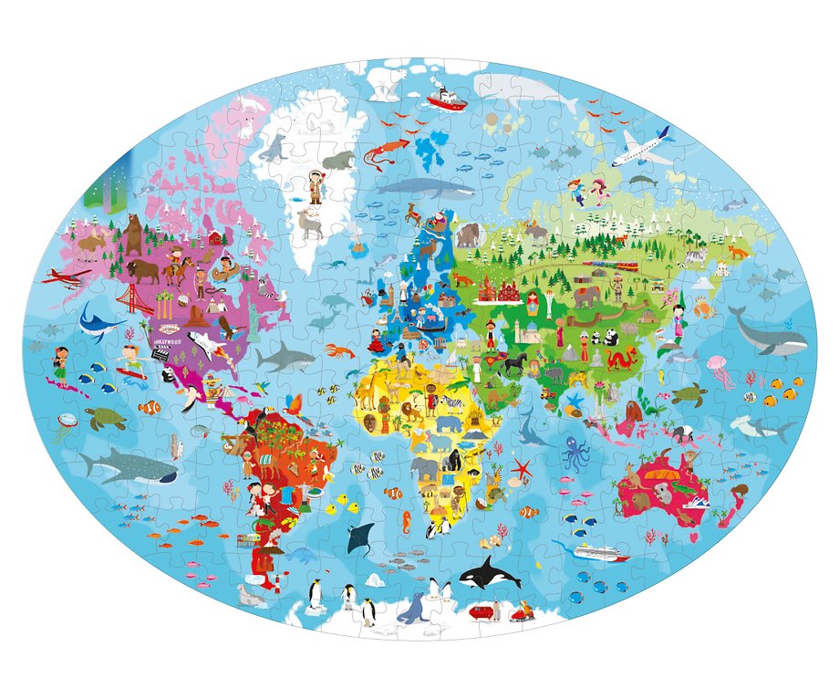 De Aarde - puzzel 200 stukjes en boek