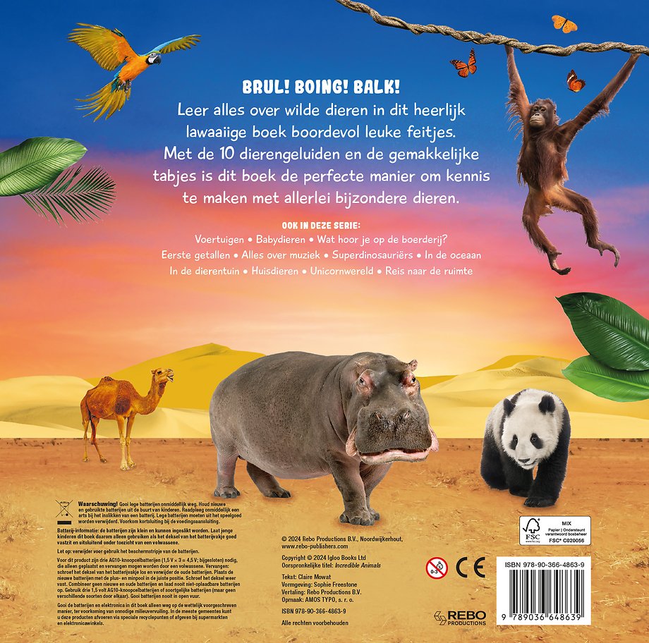 Wilde dieren - 10-geluidenboek