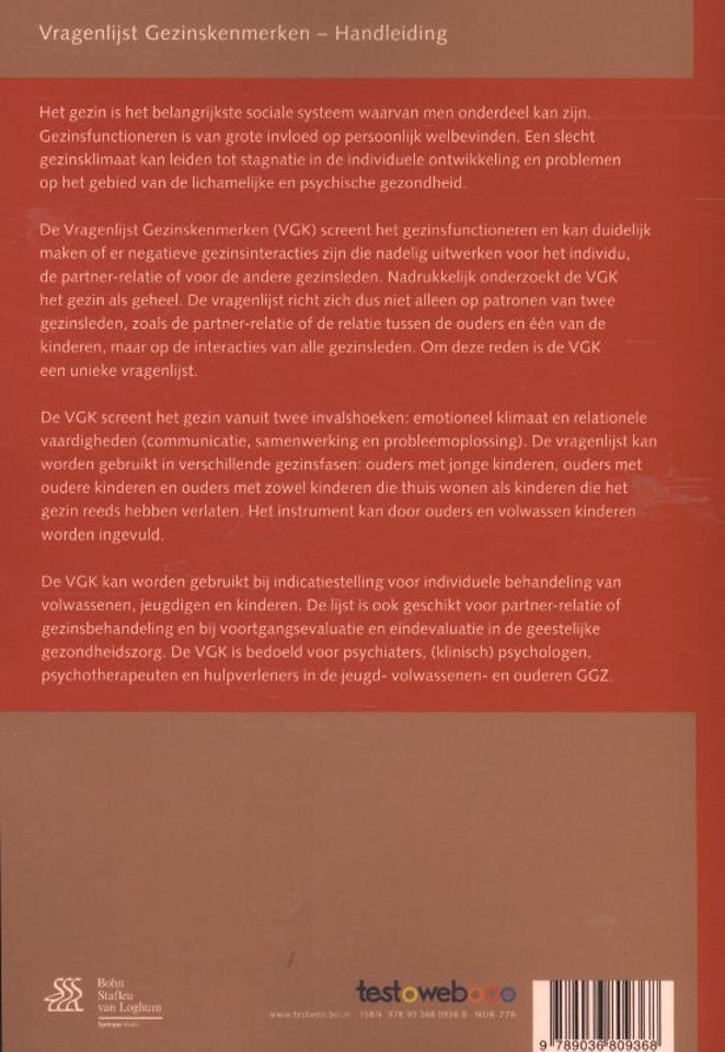 Vragenlijst Gezinskenmerken (VGK) - handleiding