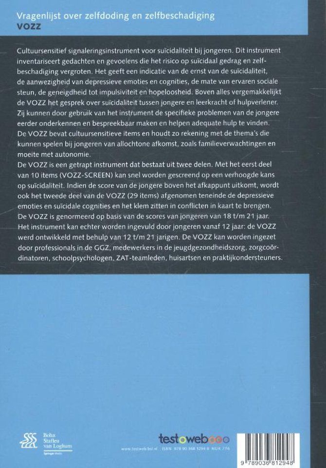 Vragenlijst over Zelfdoding en Zelfbeschadiging (VOZZ) - handleiding