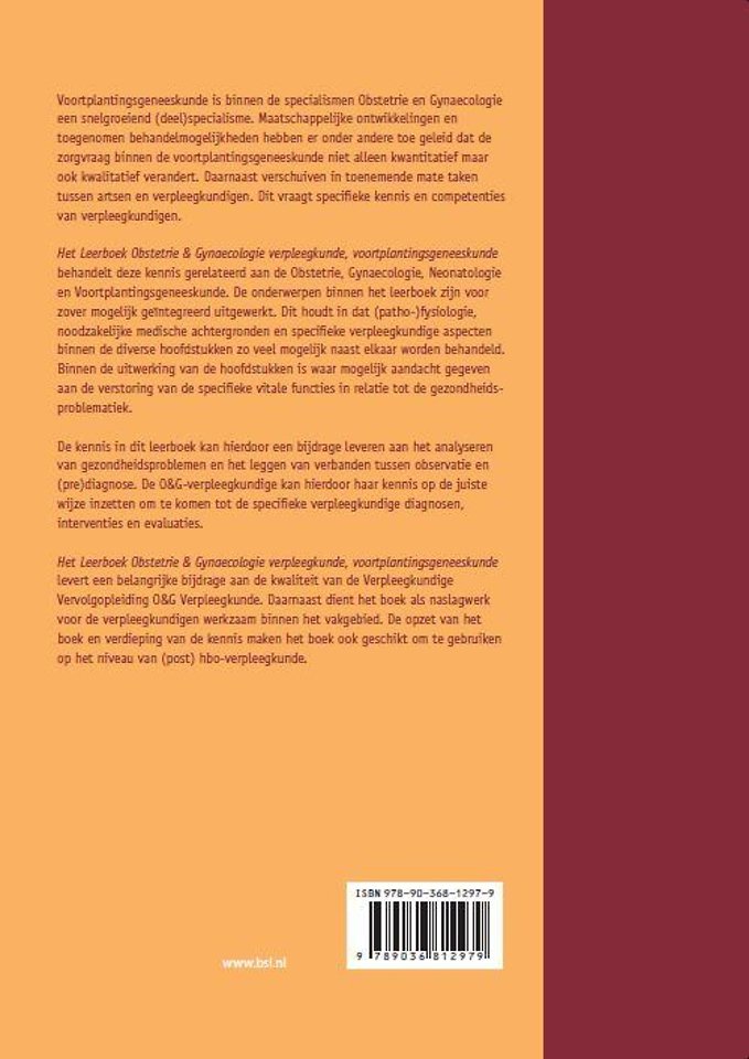 Leerboek obstetrie en gynaecologie verpleegkunde