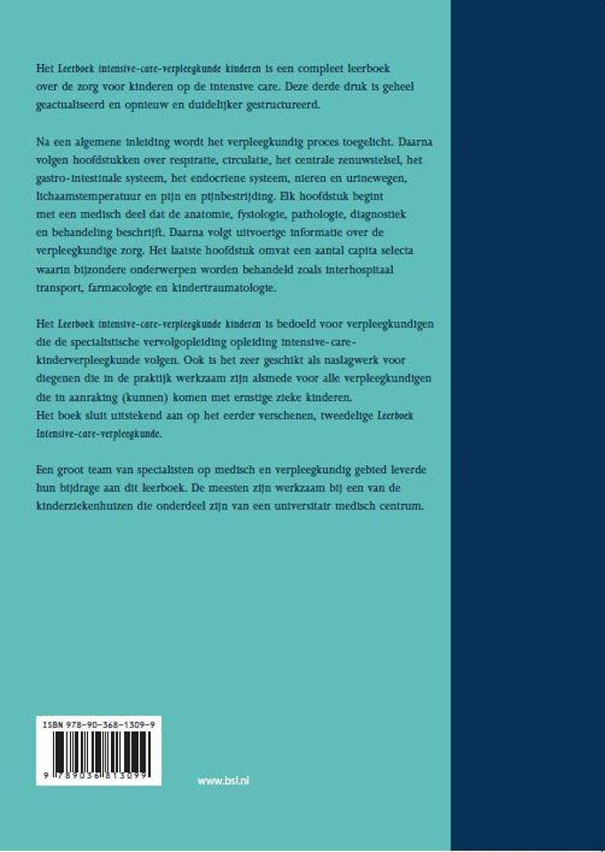Leerboek intensive-care-verpleegkunde kinderen