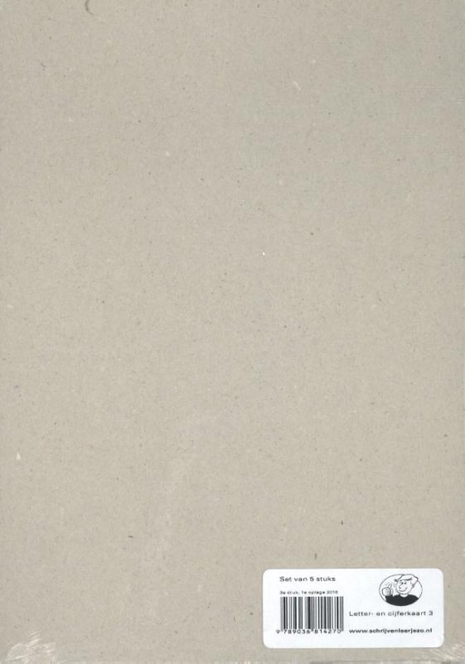 Schrijven leer je zo! - set van 5 ex Letter- en cijferkaart