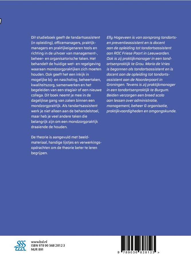 Management, beheer en organisatie voor tandartsass