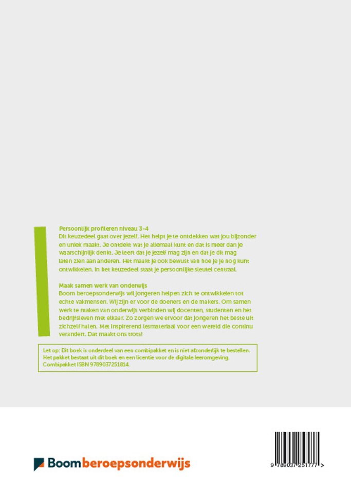 Persoonlijk profileren Niveau 3-4