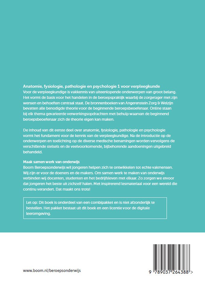 Anatomie, fysiologie, pathologie en psychologie 1 voor verpleegkunde | combipakket