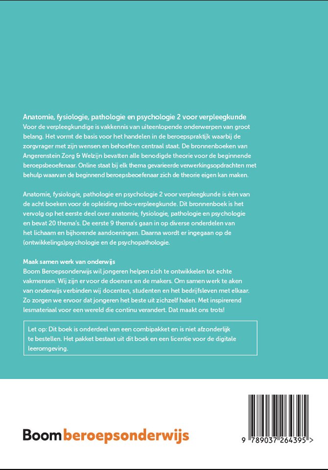 Anatomie, fysiologie, pathologie en psychologie 2 voor verpleegkunde | combipakket