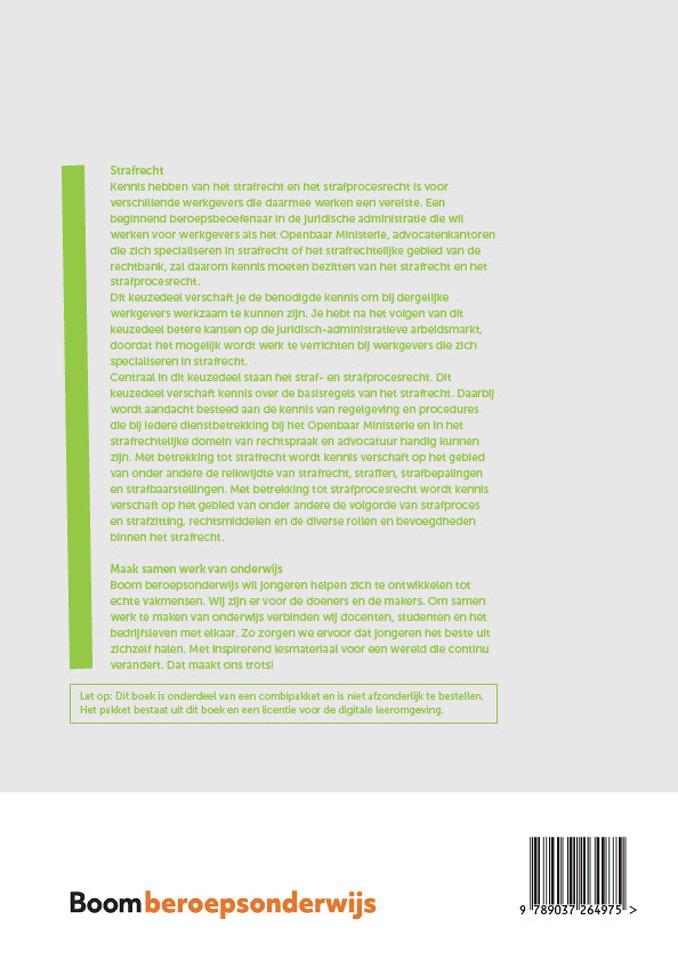 Keuzedeel Strafrecht - combipakket