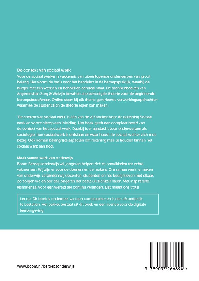 De context van sociaal werk | combipakket