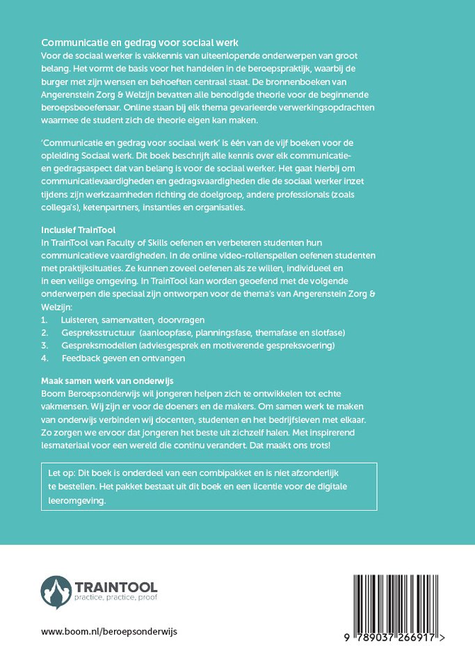 Communicatie en gedrag voor sociaal werk incl. TrainTool | combipakket