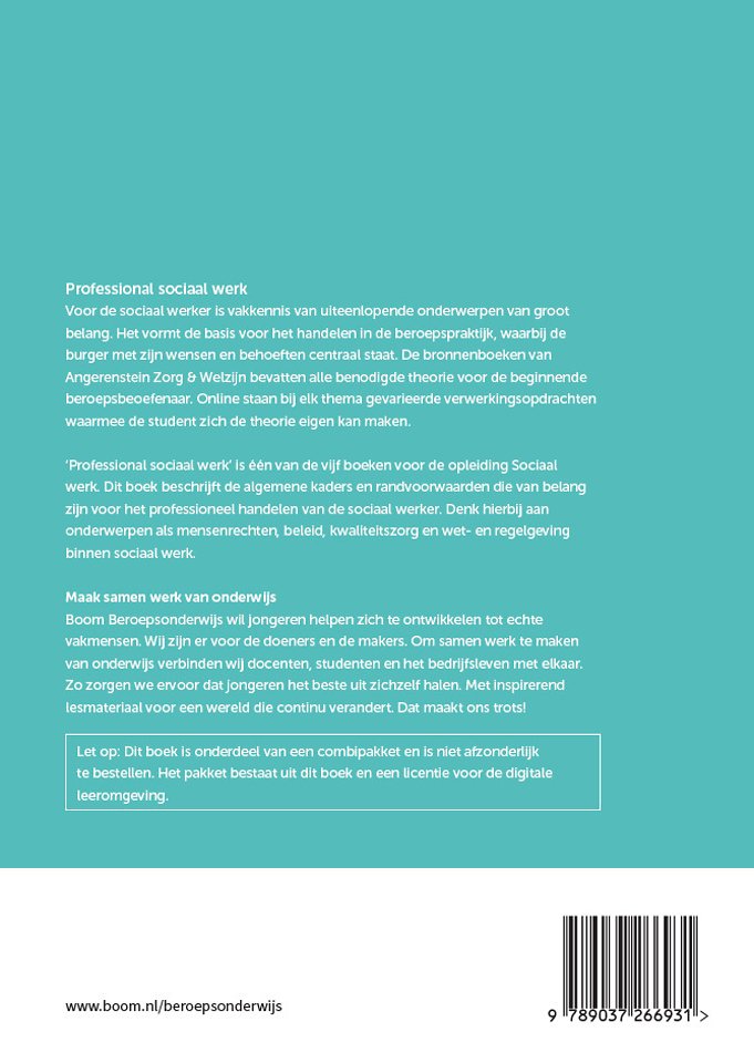 Professional sociaal werk - combipakket