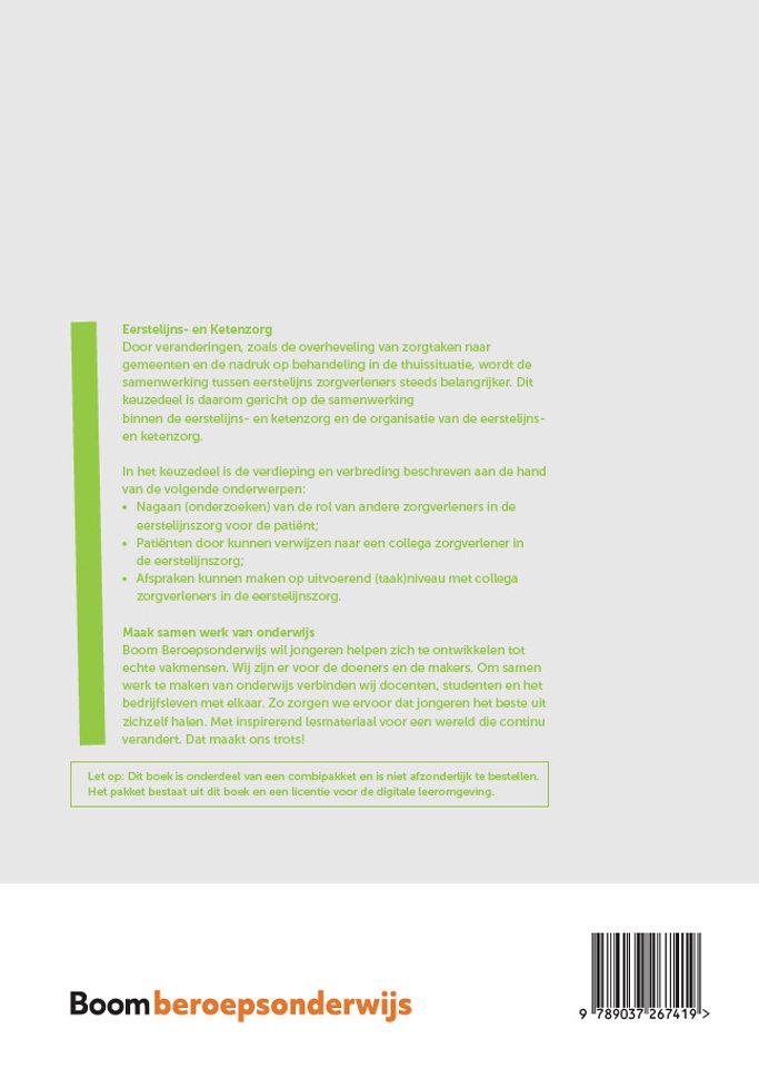 Keuzedeel Eerstelijns- en Ketenzorg | combipakket