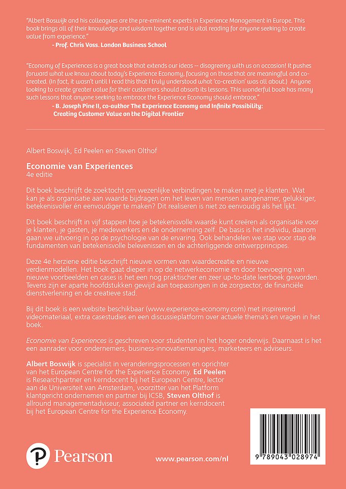 Economie van Experiences, 4e editie