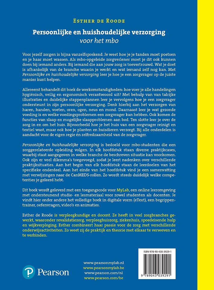 Persoonlijke en huishoudelijke verzorging voor het mbo met MyLab NL toegangscode