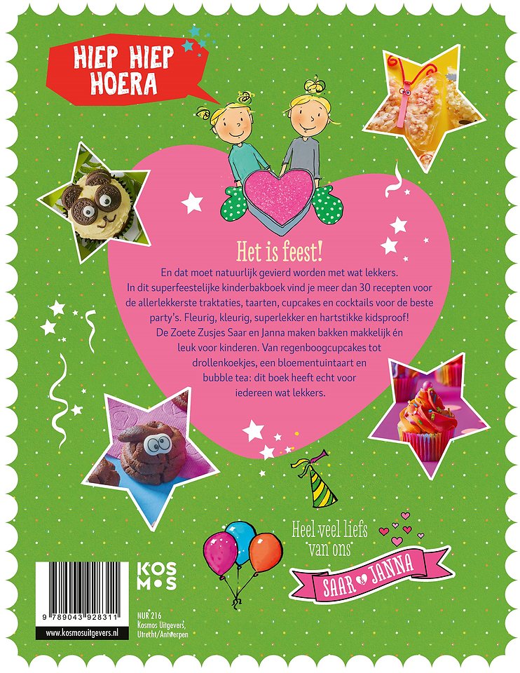 Feest met de Zoete Zusjes bakboek met meer dan 30 recepten