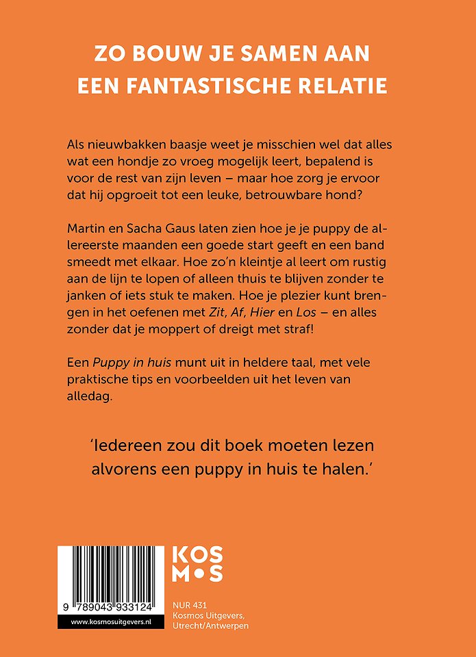 Een puppy in huis