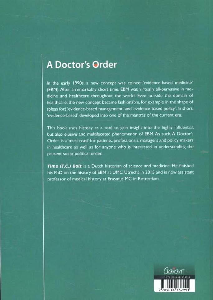 A doctor’s order. the dutch case of evidence-based medicine 1970-2015