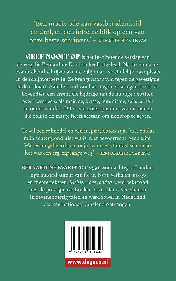 Geef nooit op