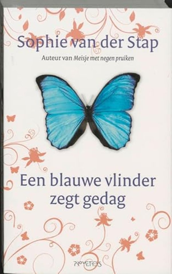 Een blauwe vlinder zegt gedag