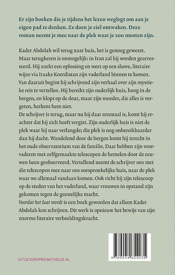 Voordat het laat wordt