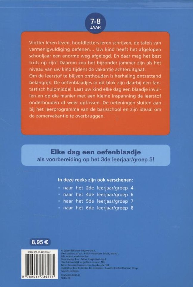 Vakantie oefenblaadjes "naar groep 5" herhalingsoefeningen taal en rekenen. Naar het 3de leerjaar, naar groep 5