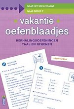 Vakantie oefenblaadjes herhalingsoefeningen taal en rekenen. Naar het 5de leerjaar, naar groep 7