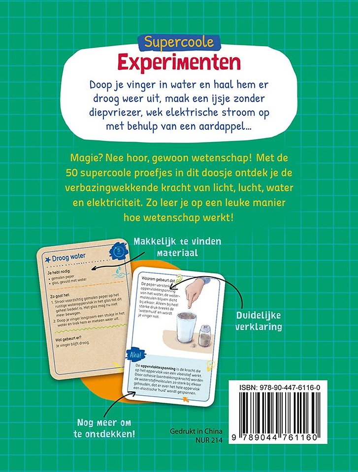 Supercoole experimenten - Doos met kaarten