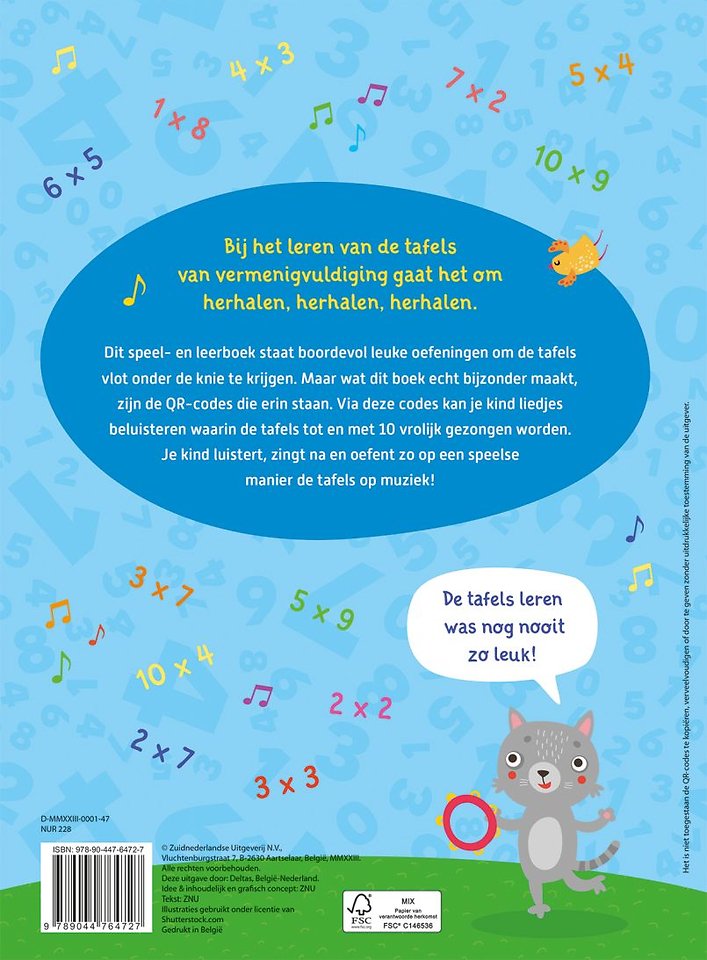 Ik oefen de tafels van vermenigvuldiging op muziek groep 4 7-8 jaar