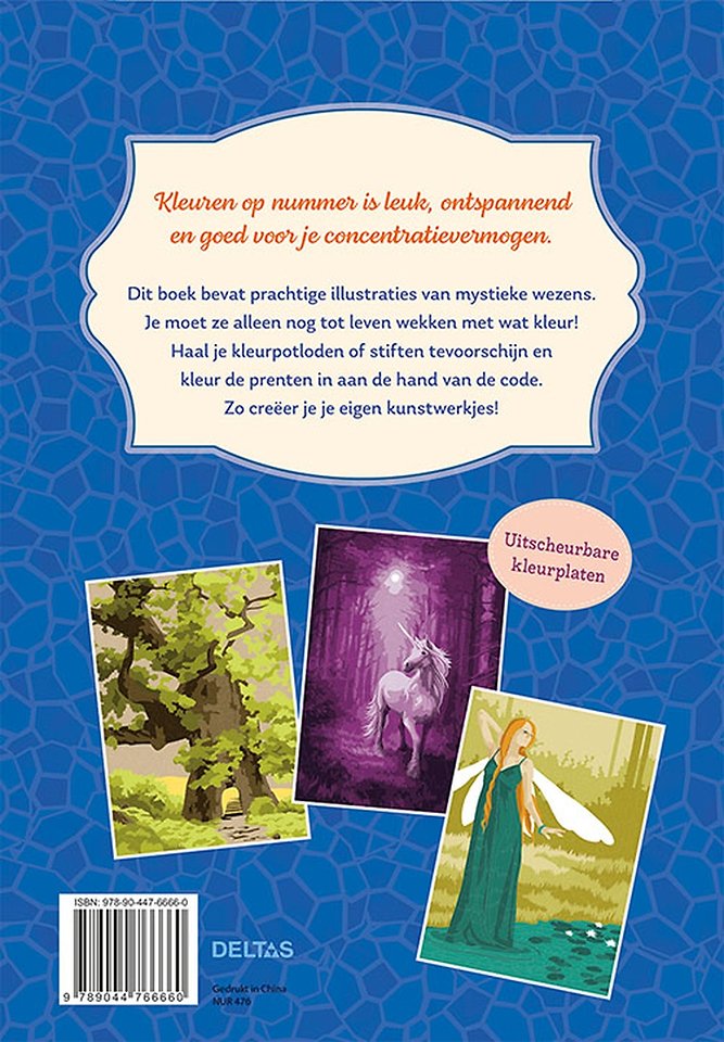 Kleuren op nummer voor volwassenen Fantasy