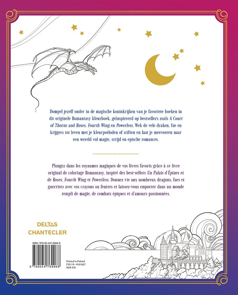 Romantasy Coloring Kleurboek / Romantasy Coloring Livre de coloriage