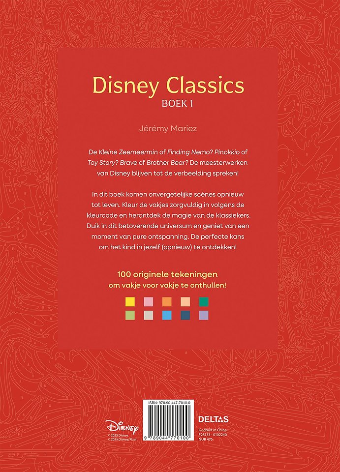 Disney Classics boek 1 - Kleuren op nummer voor volwassenen