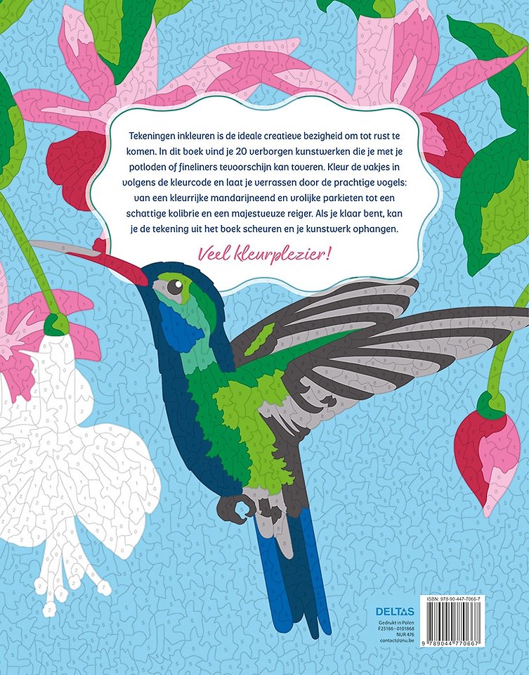 Vogels - Kleurplaten op nummer